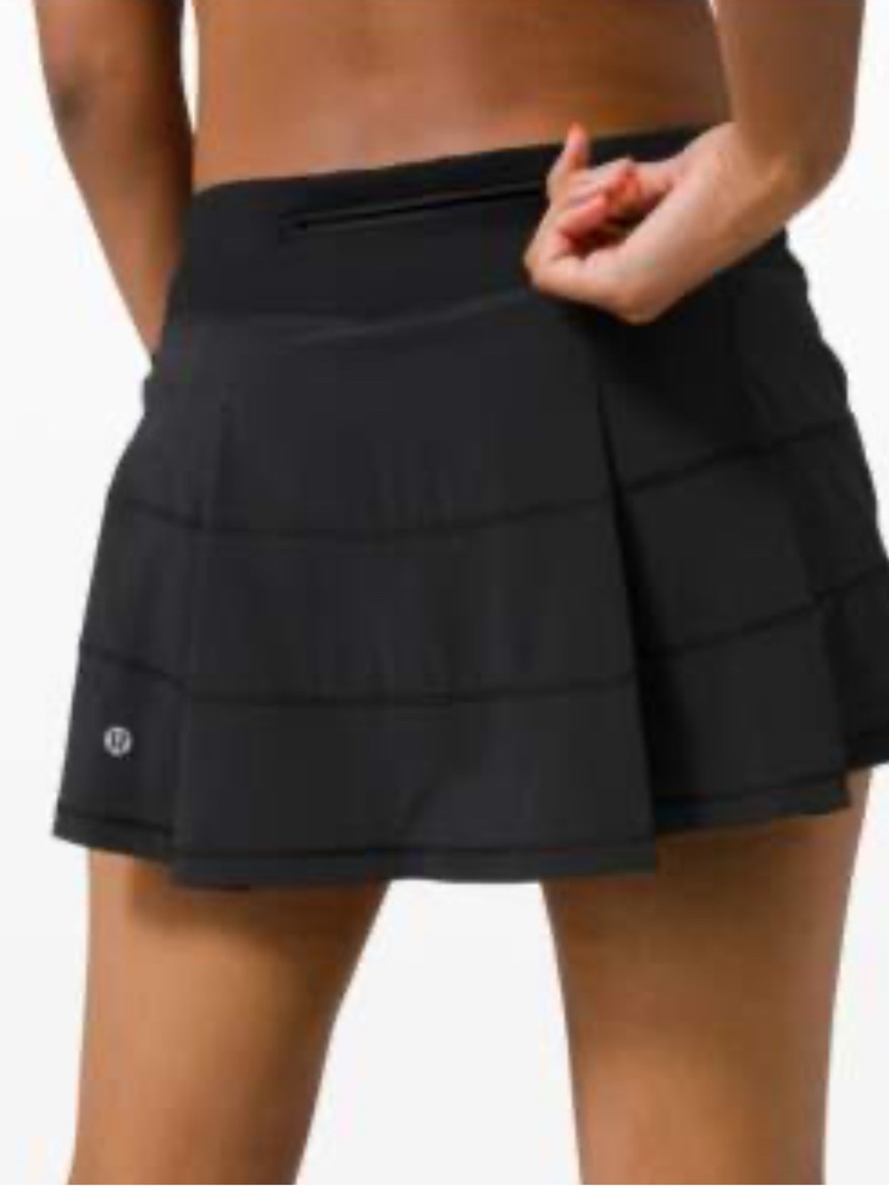 Lululemon Pace Rival Black Pleated Tennis Skirt w/ Built-in Shorts Size 12